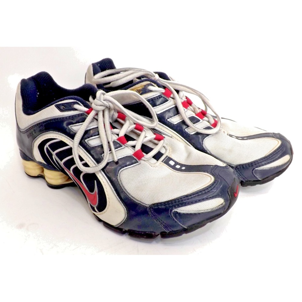 Nike Shox NZ White Blue‎ Athletic 356918-162 Women's Size 7